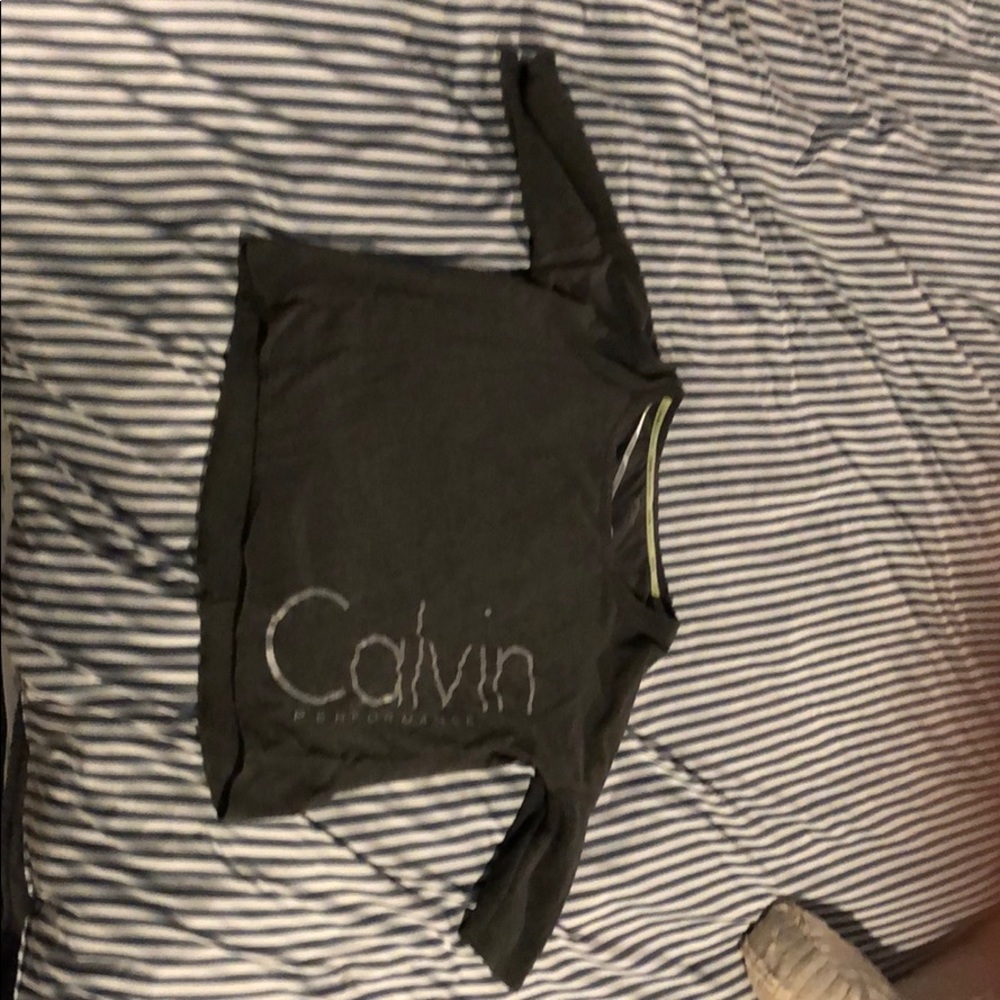 calvin klein performance stretch quarter sleeve